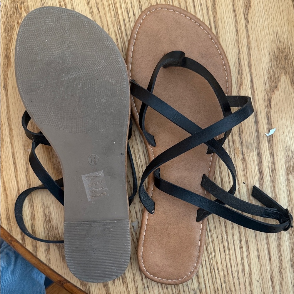 Black Strappy Sandals